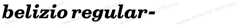 belizio regular字体转换